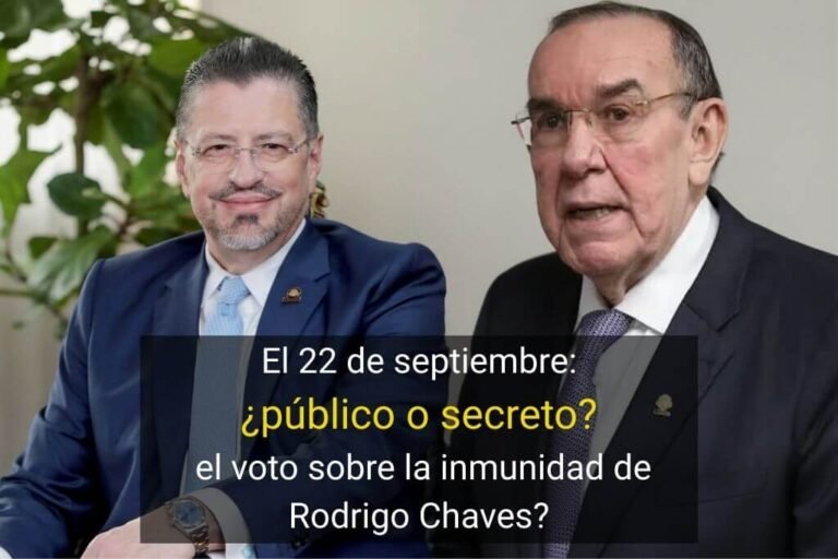 El 22 de septiembre: ¿público o secreto el voto sobre la inmunidad de Rodrigo Chaves?
